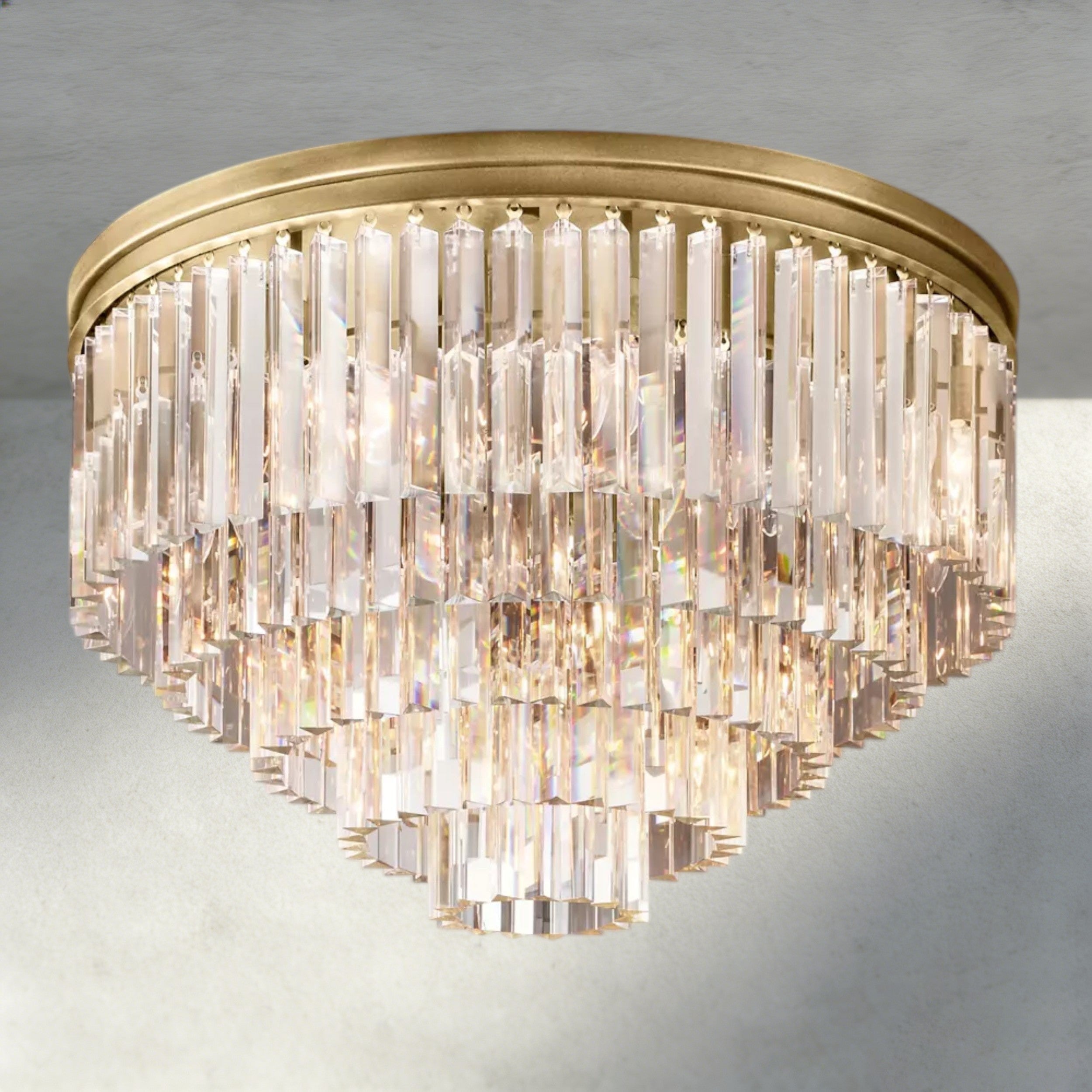 Brass / 32" 1920s Odeon Flushmount 20"