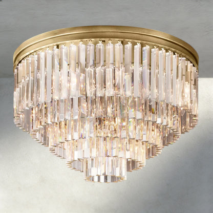 Brass / 32" 1920s Odeon Flushmount 20"