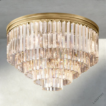 Brass / 32" 1920s Odeon Flushmount 20"