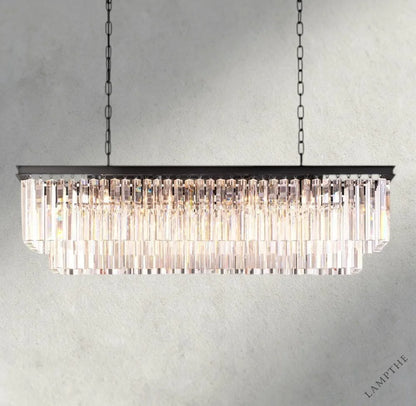 49" / Bronze 1920S Odeon Rectangular Chandelier 40", 49", 59"