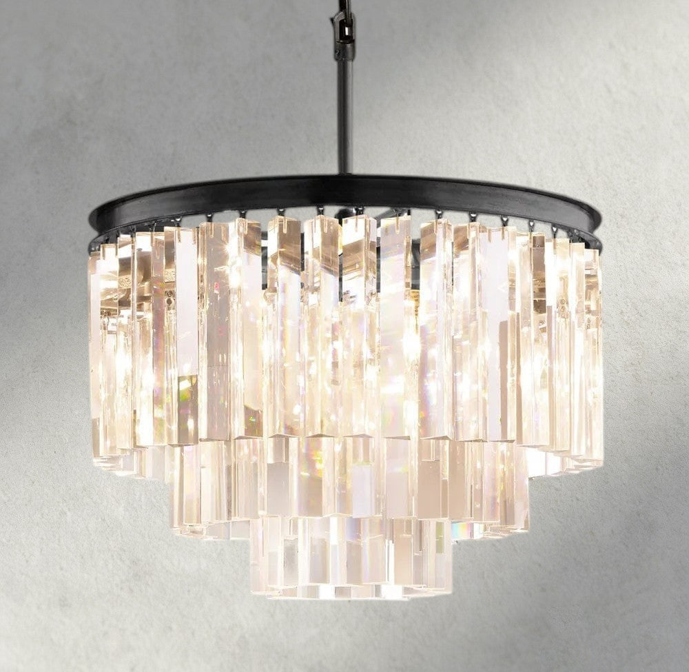 20" / Bronze 1920s Odeon Round Chandelier 20", 32", 44"