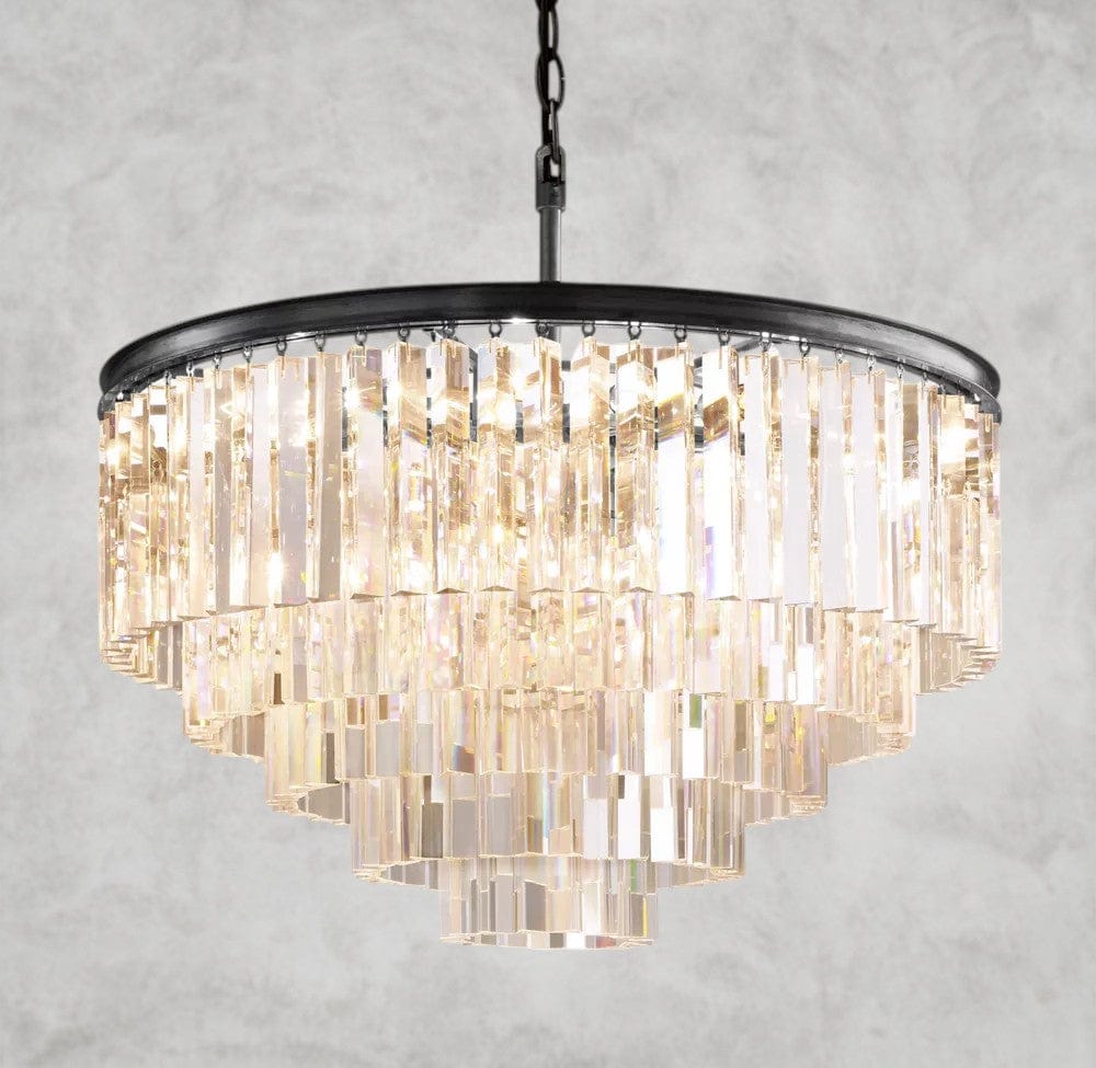 32" / Bronze 1920s Odeon Round Chandelier 20", 32", 44"