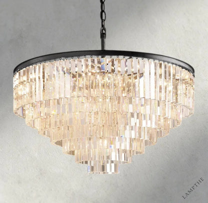 44" / Bronze 1920s Odeon Round Chandelier 20", 32", 44"