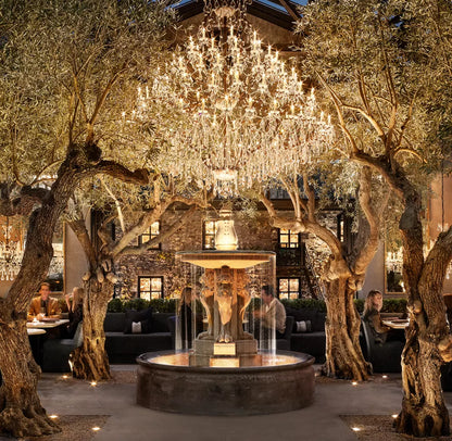 101" / Brass/Clear Crystal 19th C. Rococo Iron & Crystal Round Chandelier 18", 28", 33", 40", 60", 101"