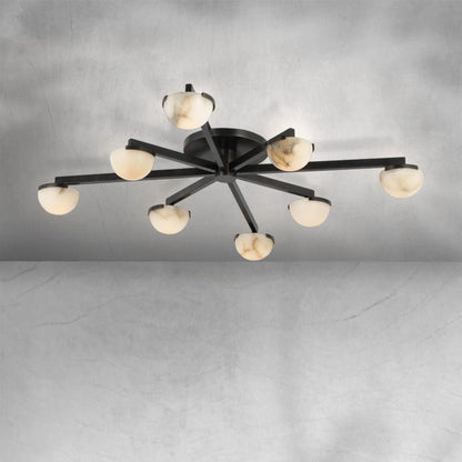 Padra Alabaster Large Staggered Arm Flush Mount