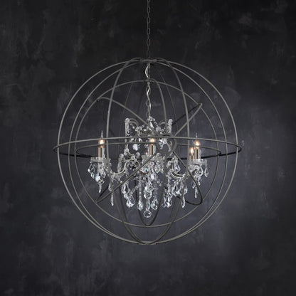 Gyro Crystal Double Chandelier 40"