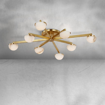 Padra Alabaster Large Staggered Arm Flush Mount