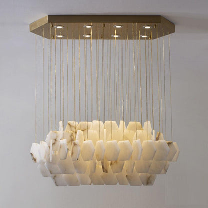Natural Marble Alabaster Modern Chandelier