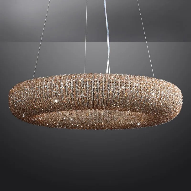 Samter Crystal Smoke Round Chandelier 31", 41", 59"