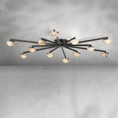 Padra Alabaster Large Staggered Arm Flush Mount