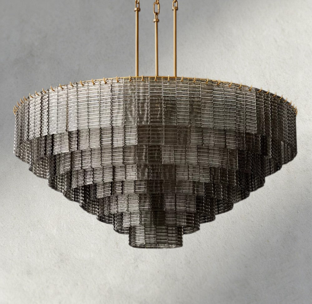 Sirene Smoke Glass Round Chandelier 41", 52", 65"