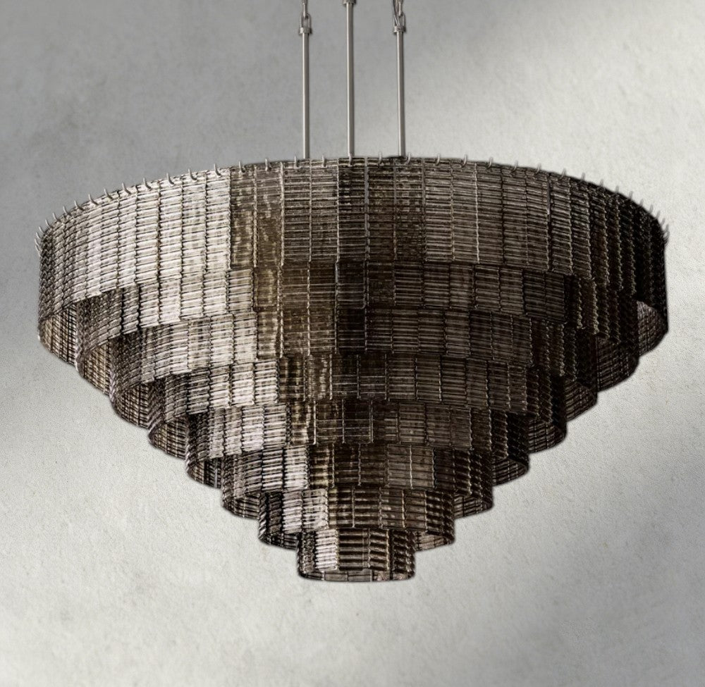 Sirene Smoke Glass Round Chandelier 41", 52", 65"