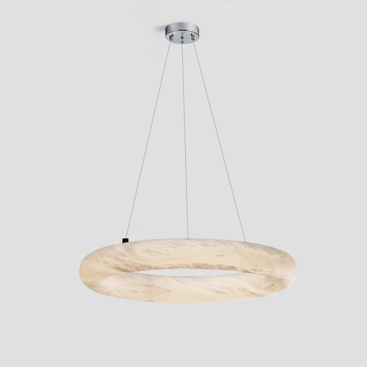 Alabaster Round Ring Living Room Chandelier