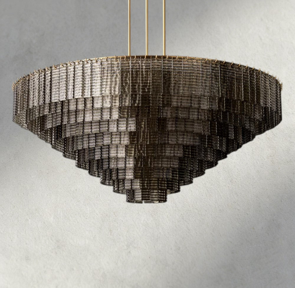 Sirene Smoke Glass Round Chandelier 41", 52", 65"