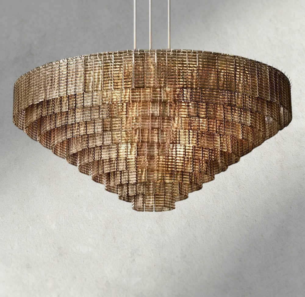 Sirene Smoke Glass Round Chandelier 41", 52", 65"