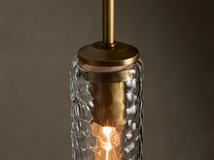 Colleena Hammered Glass Pendant