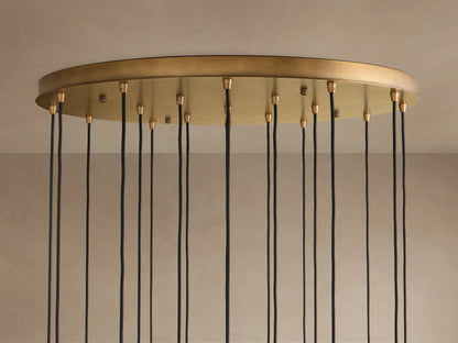 Colleena Hammered Glass Round Chandelier