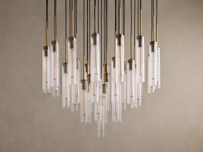 Colleena Fluted Glass Round Chandelier