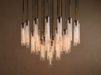 Colleena Fluted Glass Round Chandelier