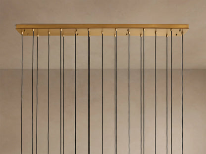 Colleena Linear Hammered Glass Chandelier