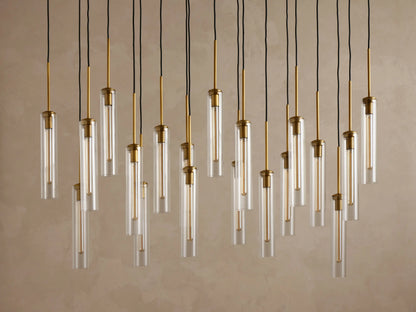 Colleena Linear Fluted Glass Chandelier