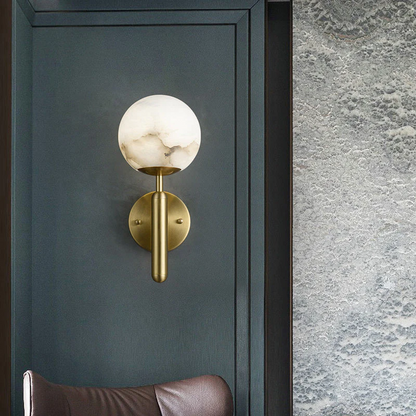 Renata Alabaster Global Wall Sconce