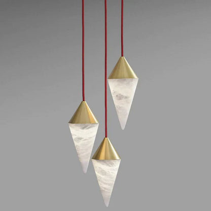 Alabaster Cone Pendant Light