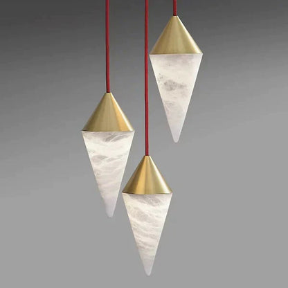 Alabaster Cone Pendant Light
