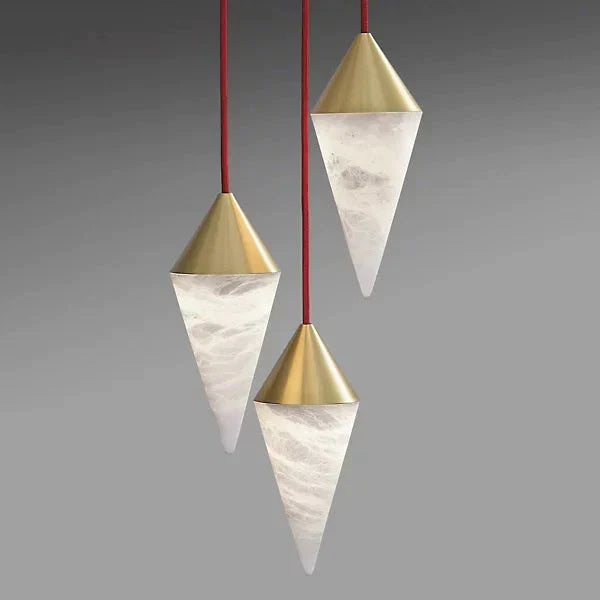 Alabaster Cone Pendant Light