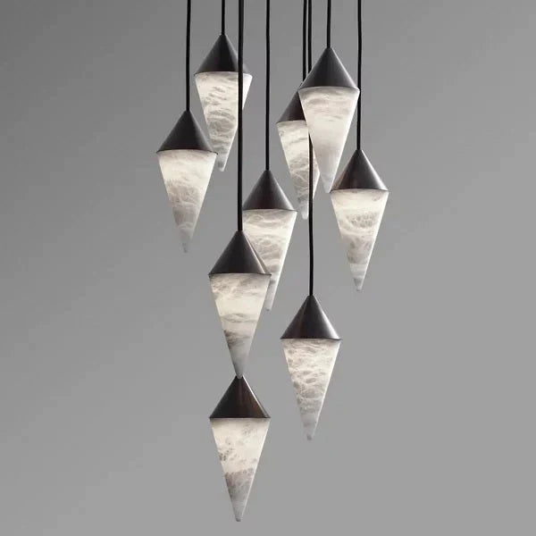 Alabaster Cone Pendant Light