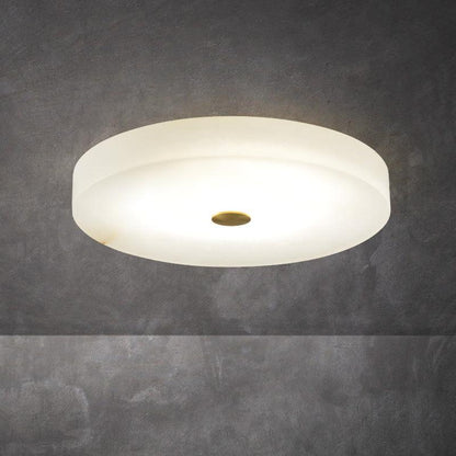 Alabaster Flush Mounted Round Led Chandelier - jchandelier