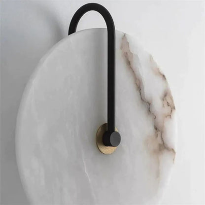Cairo Alabaster Modern Round Wall Sconce