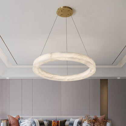 Alabaster Merika Round Chandelier