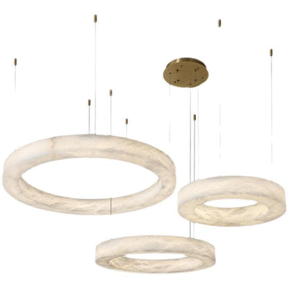 Alabaster Merika Round Chandelier