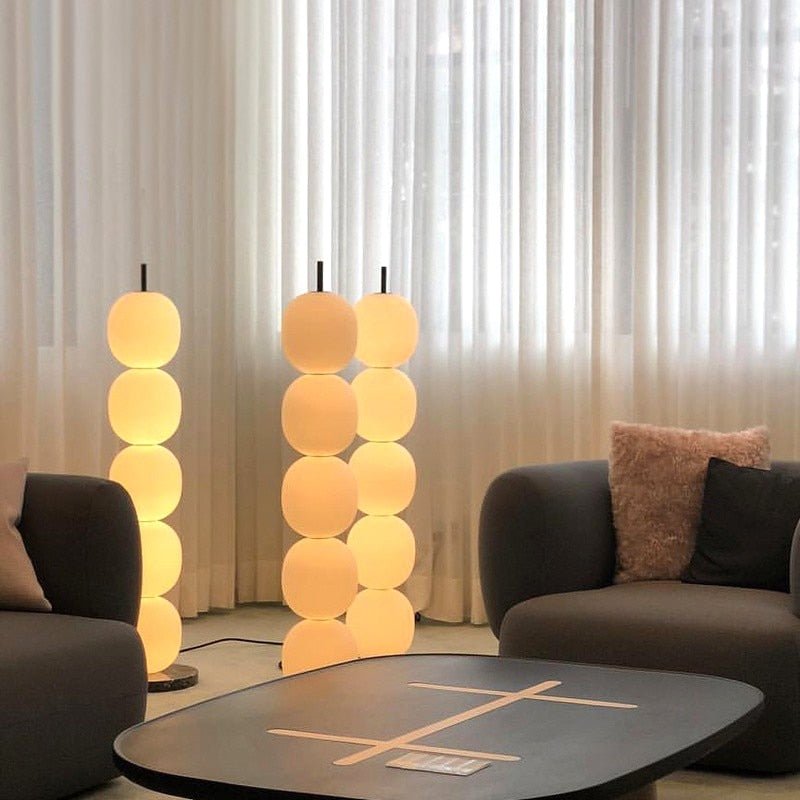 Alabaster Beaded Floor Lamp