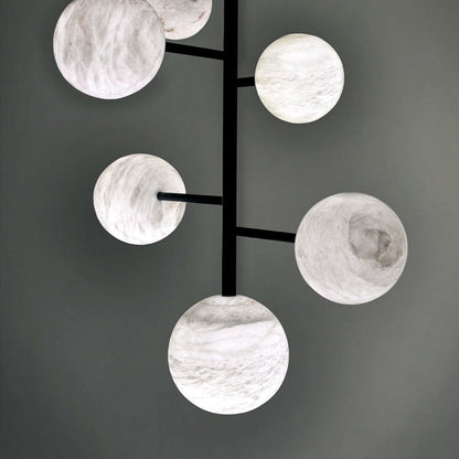 Alabaster Sphere Modern Artistic Chandelier Light