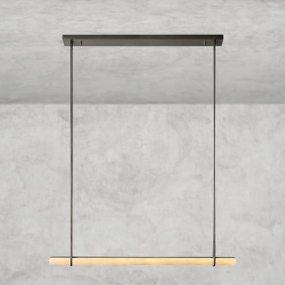 Audubon Alabaster Single Bar Linear Chandelier