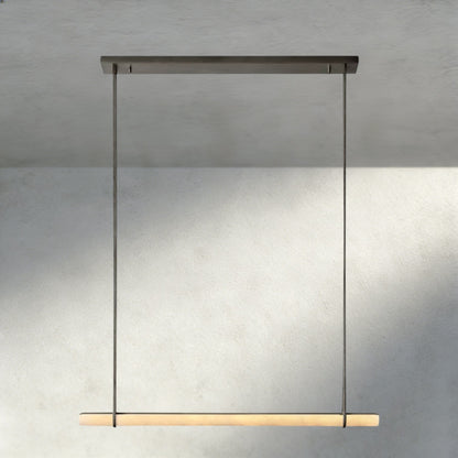 Audubon Alabaster Single Bar Linear Chandelier