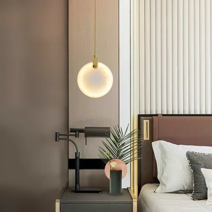 Moonshade Natural Marble Pendant Light Fixture