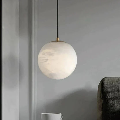 Theseus Alabaster Ball Pendant Light