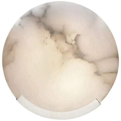 Cairo Alabaster Round Plate Wall Sconce