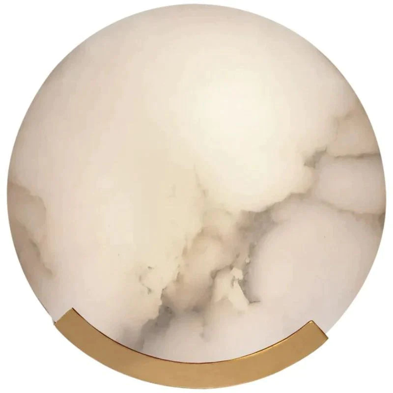 Cairo Alabaster Round Plate Wall Sconce