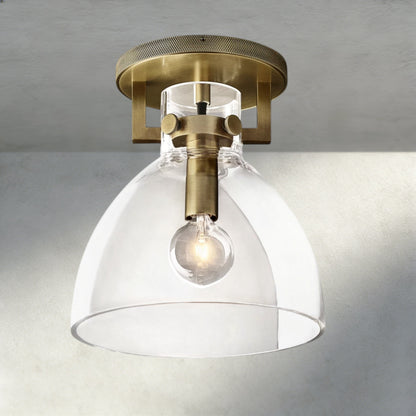 Machinist Glass Cloche Flushmount