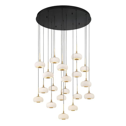 Alabaster 19 Lights Round LED Chandelier