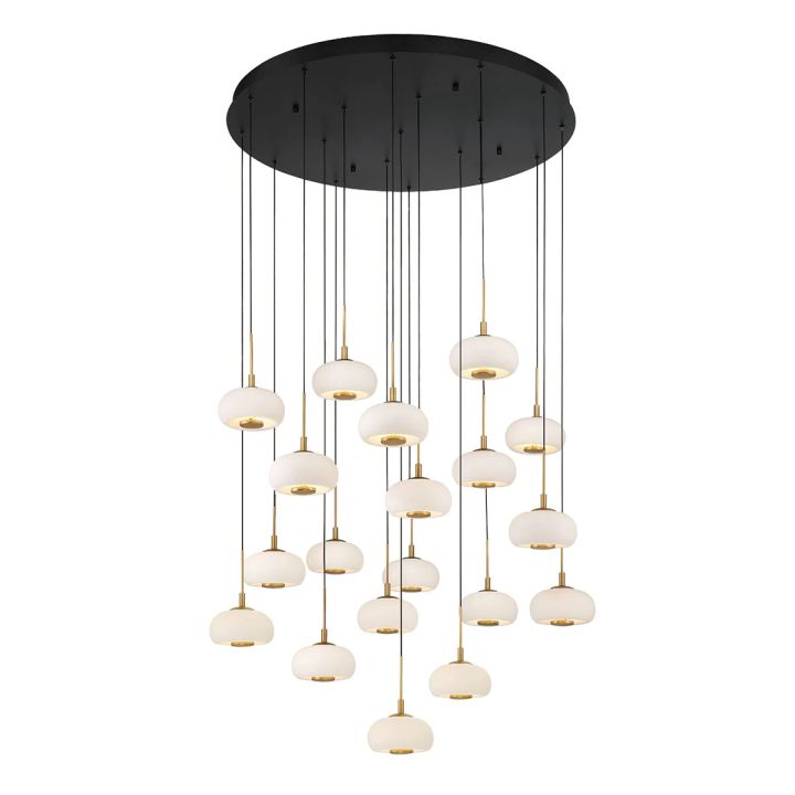 Alabaster 19 Lights Round LED Chandelier