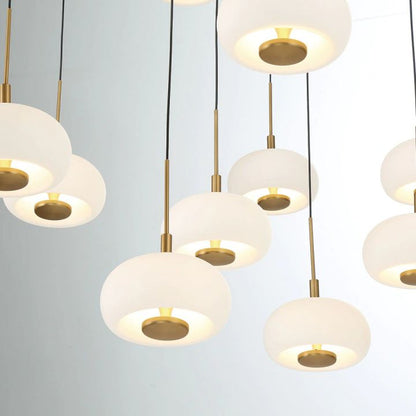 Alabaster 19 Lights Round LED Chandelier