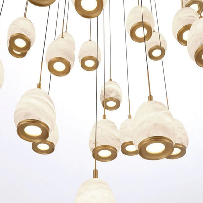 Lucidate Alabaster Round LED Chandelier