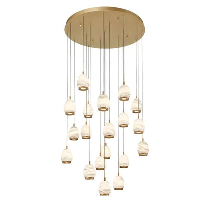 Lucidate Alabaster Round LED Chandelier