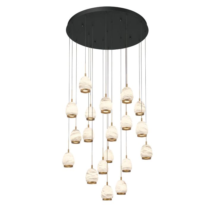 Lucidate Alabaster Round LED Chandelier