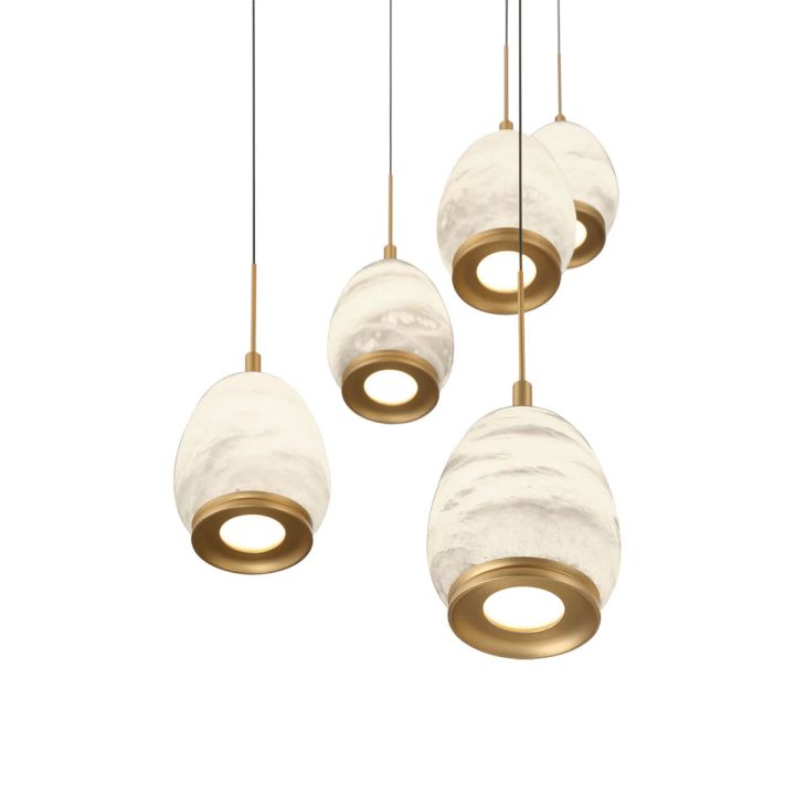 Lucidate Alabaster Round LED Chandelier
